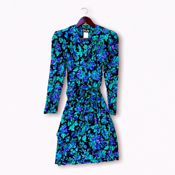 Vintage 80’s “Petite Jazz” Floral Wrap Dress - Picture 1 of 5